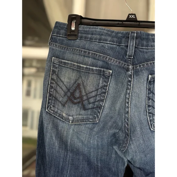 7 For All Mankind Women’s Size 28 The Lexie Petite Blue Medium Wash Flare Jeans - Picture 5 of 15